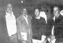 O autor Afonso Roperto, Dr. Ademir, Tomita e Mrio Rayel